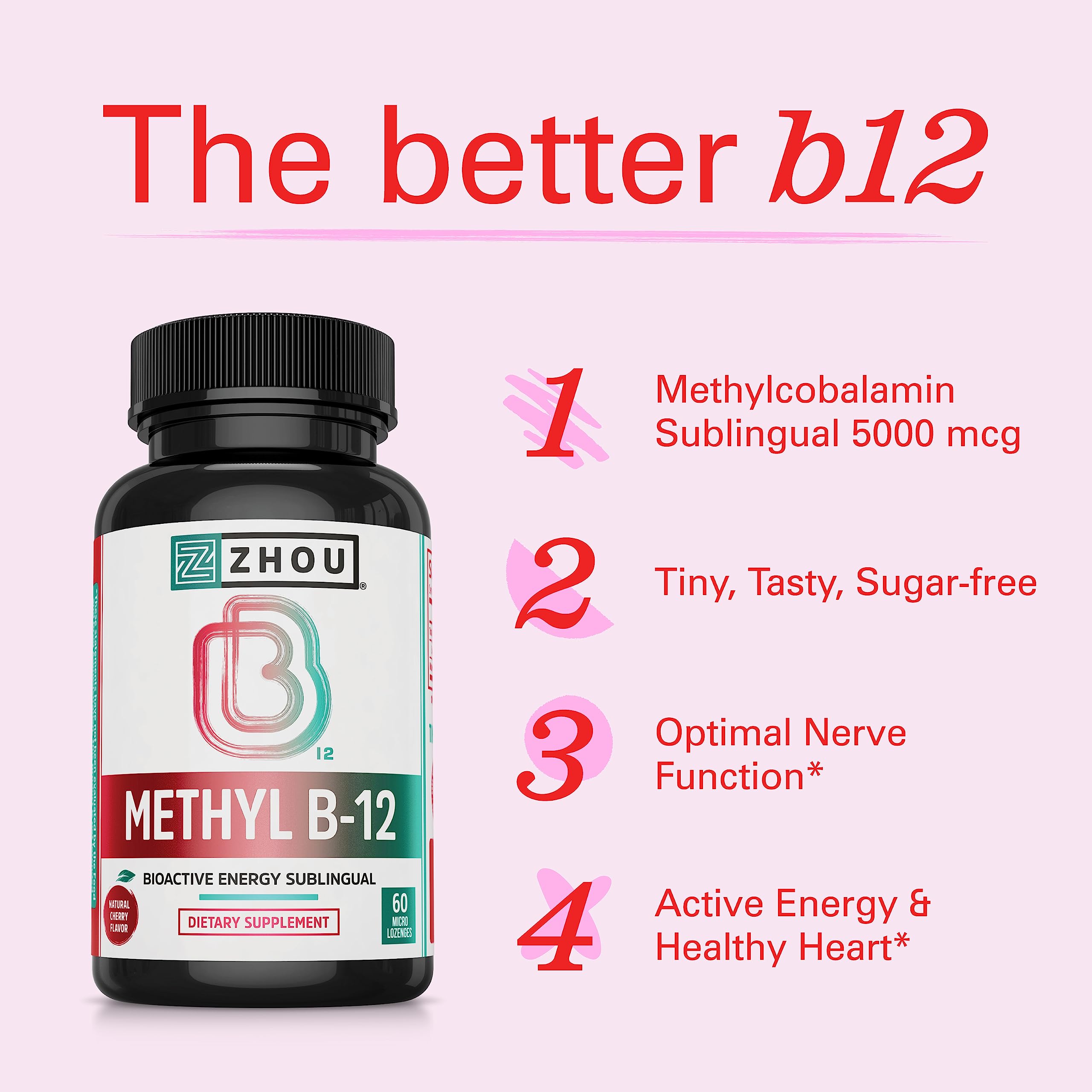 Zhou Methyl B12, empaque minimalista, fácil de llevar