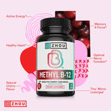 Zhou Methyl B12, fórmula vegana, apta para dietas sin productos animales