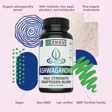 Zhou Nutrition Ashwagandha textura suave y fácil de tragar