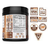 Batido con Zhou Proteína Vegetal Chocolate para desayuno rápido y nutritivo.