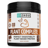 Zhou Proteína Vegana Chocolate en lata para recargar energía después de entrenar.