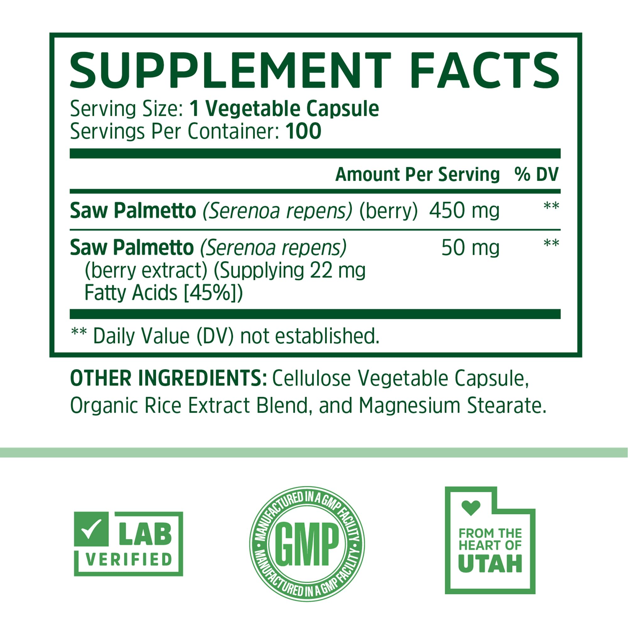 Zhou Saw Palmetto 500 mg, cápsulas, uso diario para confort en la micción.