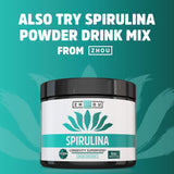 ZHOU Spirulina Tablets disueltas en agua, consumo suave tras la comida.