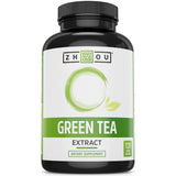 ZHOU te verde extracto cápsulas en bote, impulso suave de energía para la mañana.