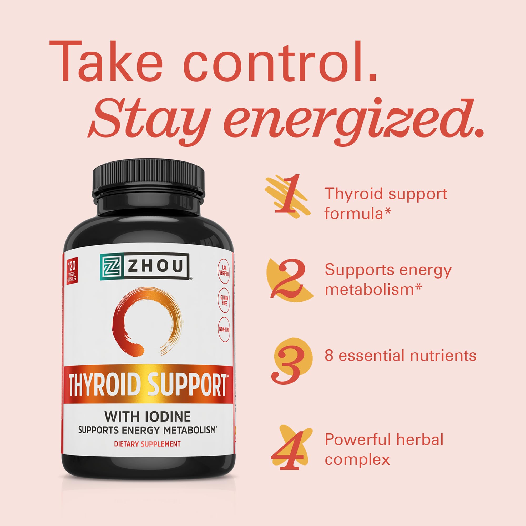 ZHOU Apoyo tiroideo: alga marina para apoyo herbal.
