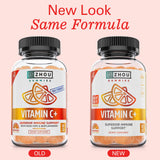 Textura gomosa naranja de Zhou Vitamin C+ Gummies, sabor agradable.