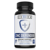 Zhou Zinc Defender: botella de cápsulas para soporte mineral diario.