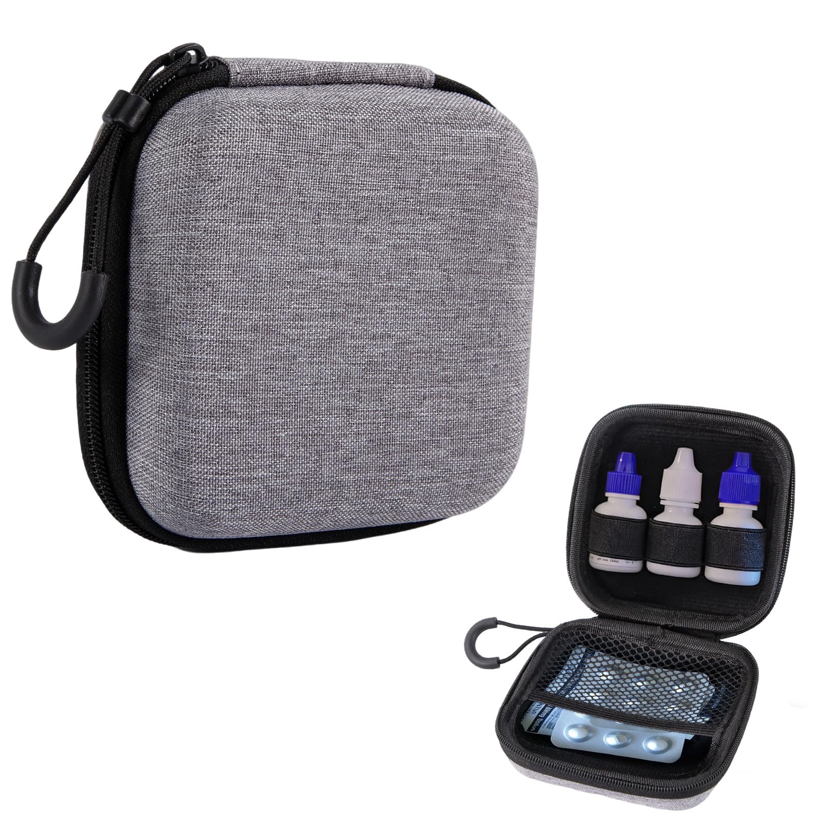 ZHUOGWJFJ estuche duro EVA para medicación, protege tus medicinas en viajes.
