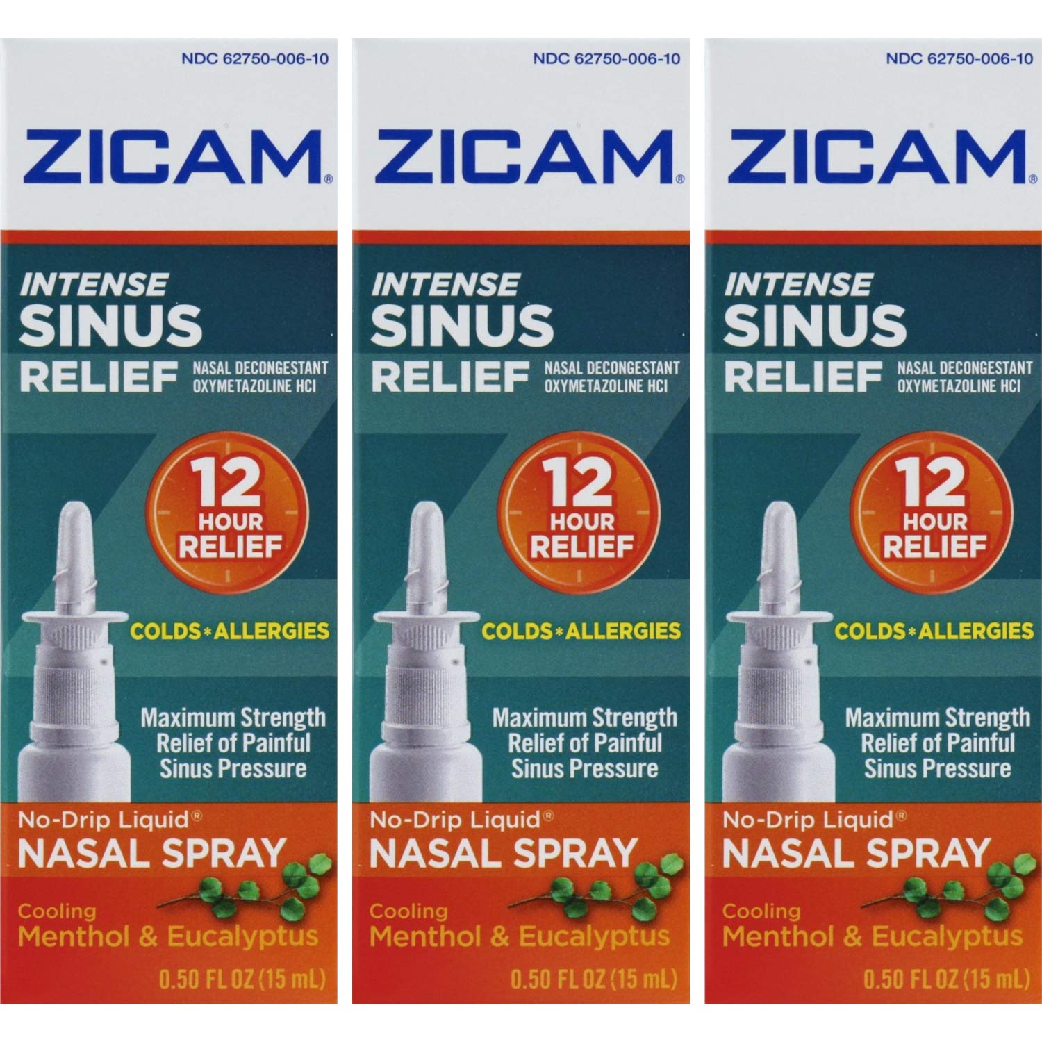 Zicam Intense en botella con atomizador facilita un rociado cómodo para aliviar la congestión.
