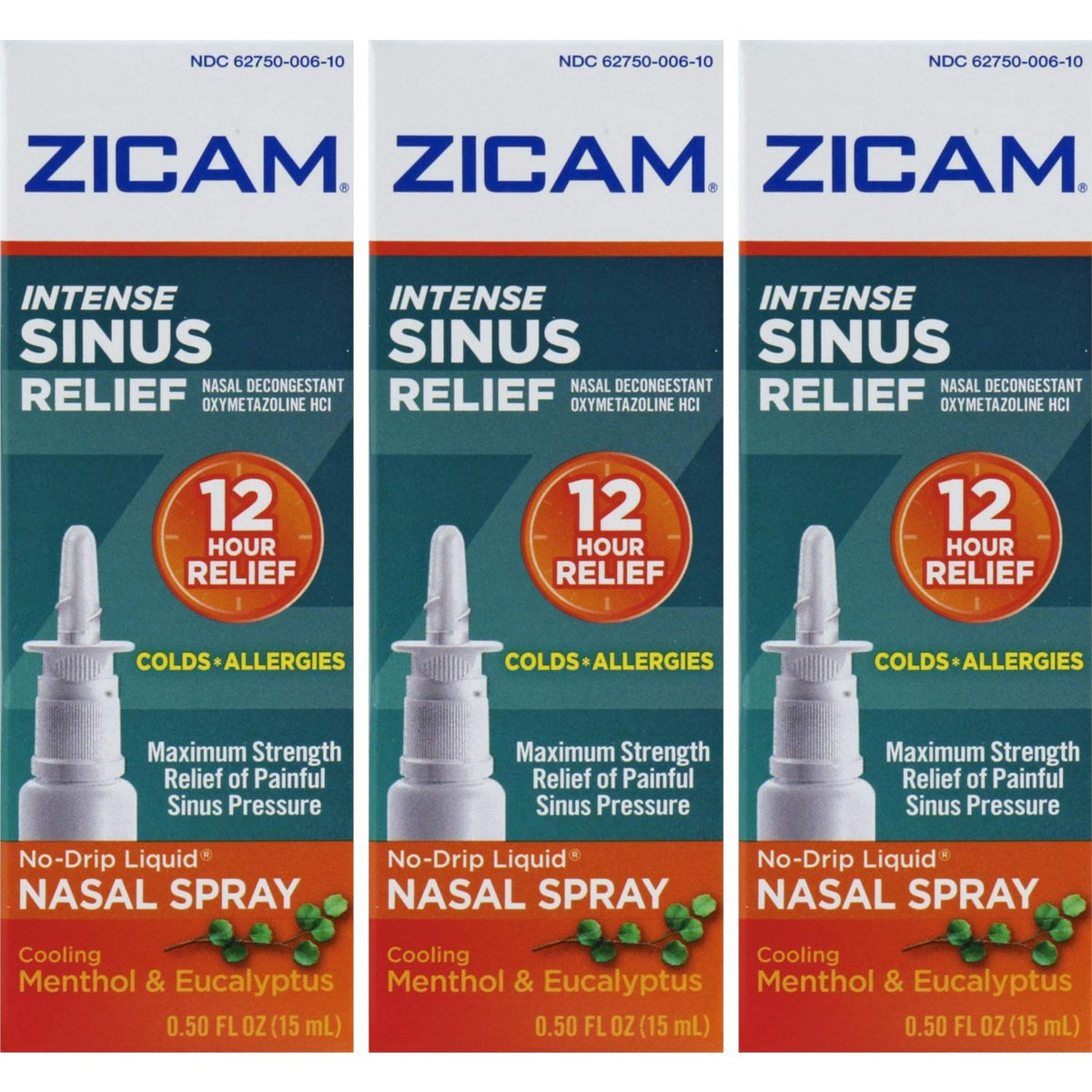 Zicam Intense en botella con atomizador facilita un rociado cómodo para aliviar la congestión.
