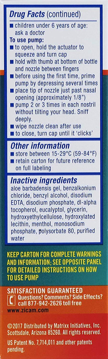 Zicam Intenso Refrescante, mentol y eucalipto para una sensación revitalizante