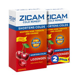 Pastillas Zicam zinc con sabor a cereza salvaje en empaque doble.