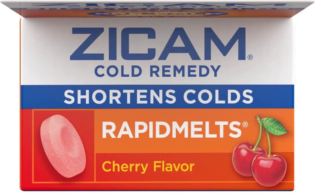 Zicam RapidMelts con sello de seguridad en el empaque.