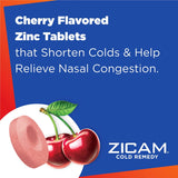 Zicam RapidMelts con zinc para posibles alivios del resfriado.