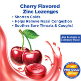 Zicam sabor cereza y mentol para una experiencia agradable.
