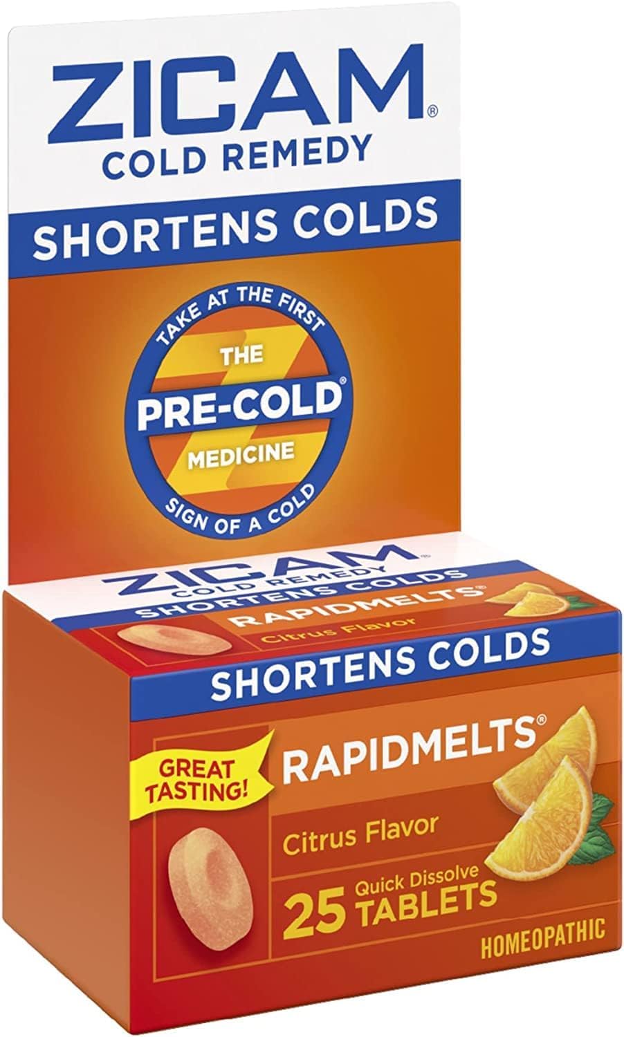 Zicam tableta sabor citrico refrescante al consumir.