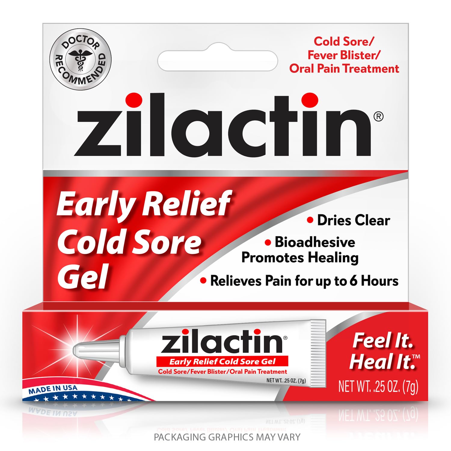 Zilactin gel para alivio rápido en labios durante un brote de herpes labial