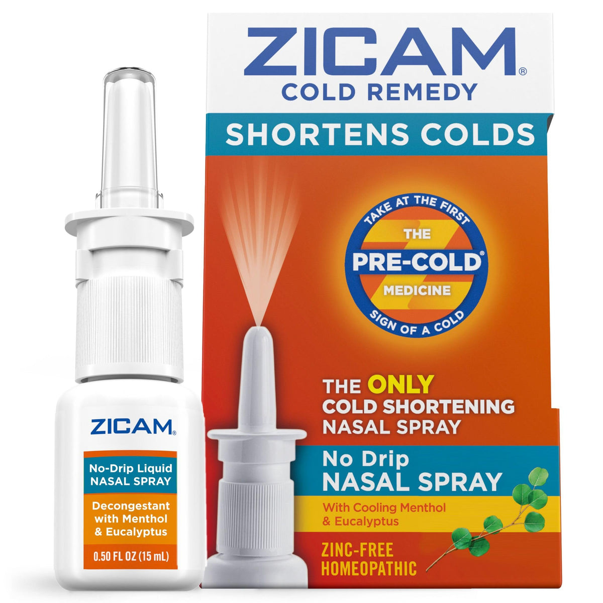 Zicam: spray nasal sin goteo para alivio rápido de la congestión.