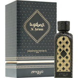  zimaya Al Safwah: composición oud-ambar con musk, núcleo lujoso.