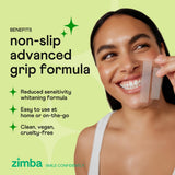 Zimba tiras de blanqueamiento con sabor a menta ofrecen frescura tras cada uso.