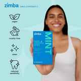 Zimba, ingredientes seguros para esmalte, blanqueamiento suave.