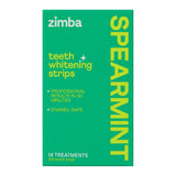 Tiras blanqueadoras Zimba de menta: blanqueamiento suave para dientes sensibles.