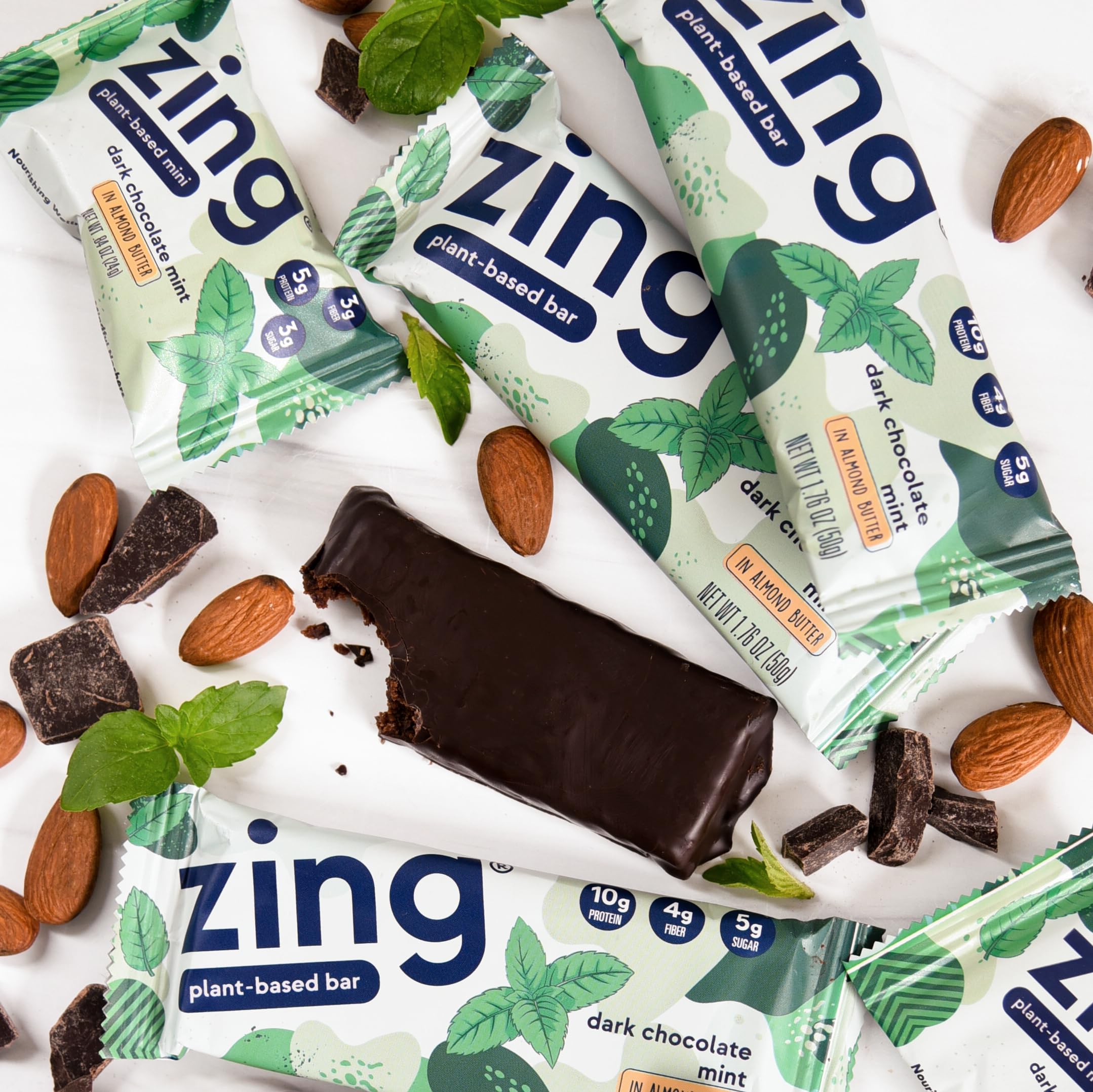 Barra Zing proteina basado-en-plantas: snack equilibrado a base vegetal