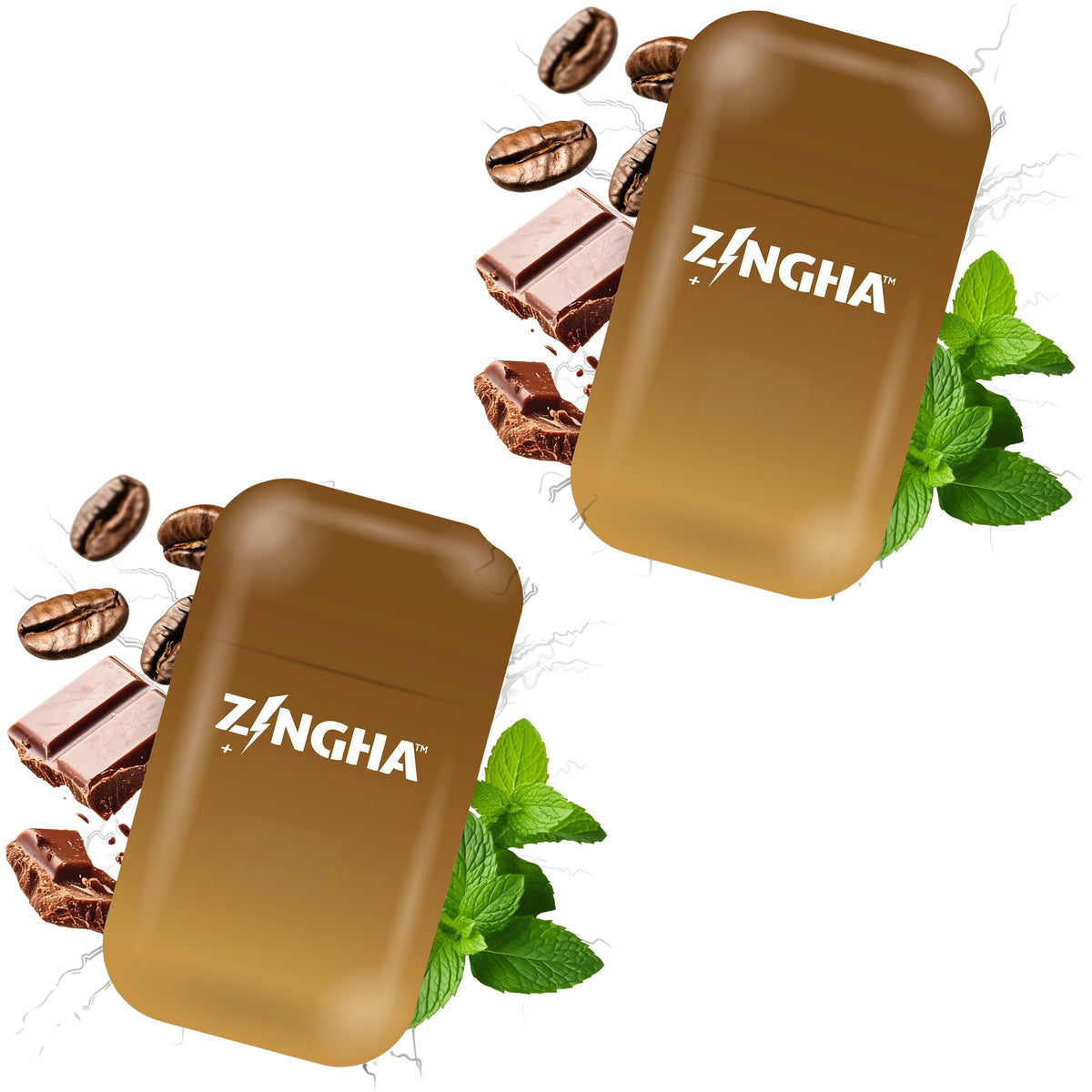 Inhalador nasal energizante de Z!NGHA con menta para concentración rápida.