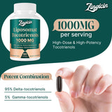 Zingicin Vitamina E Tocotrienoles Liposomal, cápsula blanda, rápida absorción para nutrición diaria