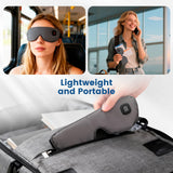Diseño ergonómico de Zinpaza para cubrir y envolver los ojos.