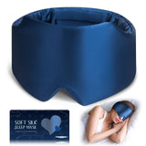 Mascarilla Zinpaza de seda azul marino para dormir en completa oscuridad