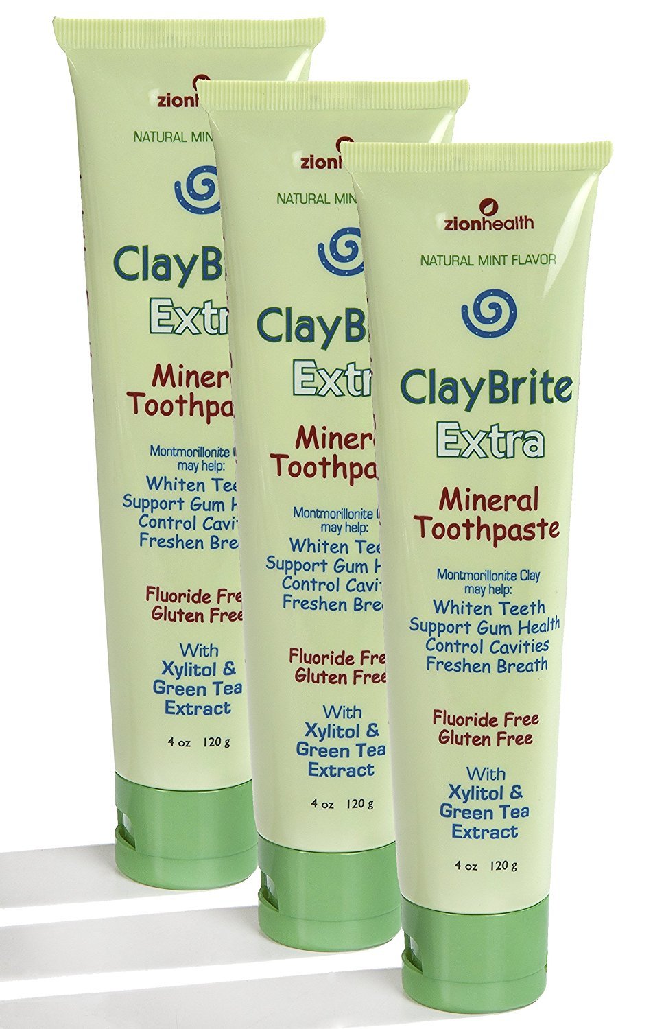Adama Minerals ClayBrite crema dental mineral para limpieza diaria y brillo natural.