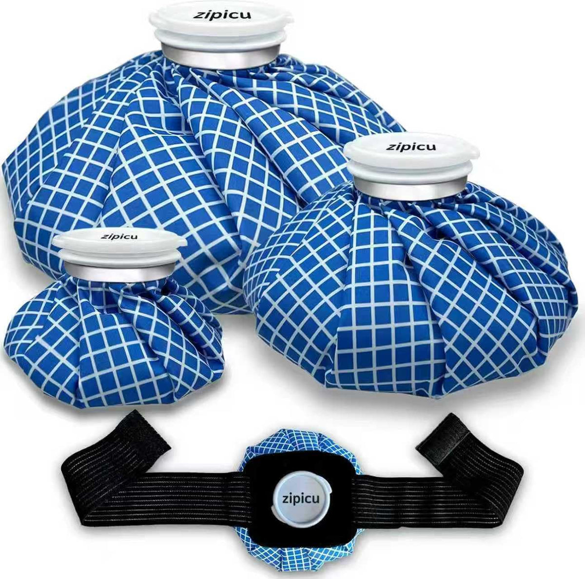 ZIPICU bolsas de hielo para lesiones, anti-fugas en diferentes tallas.
