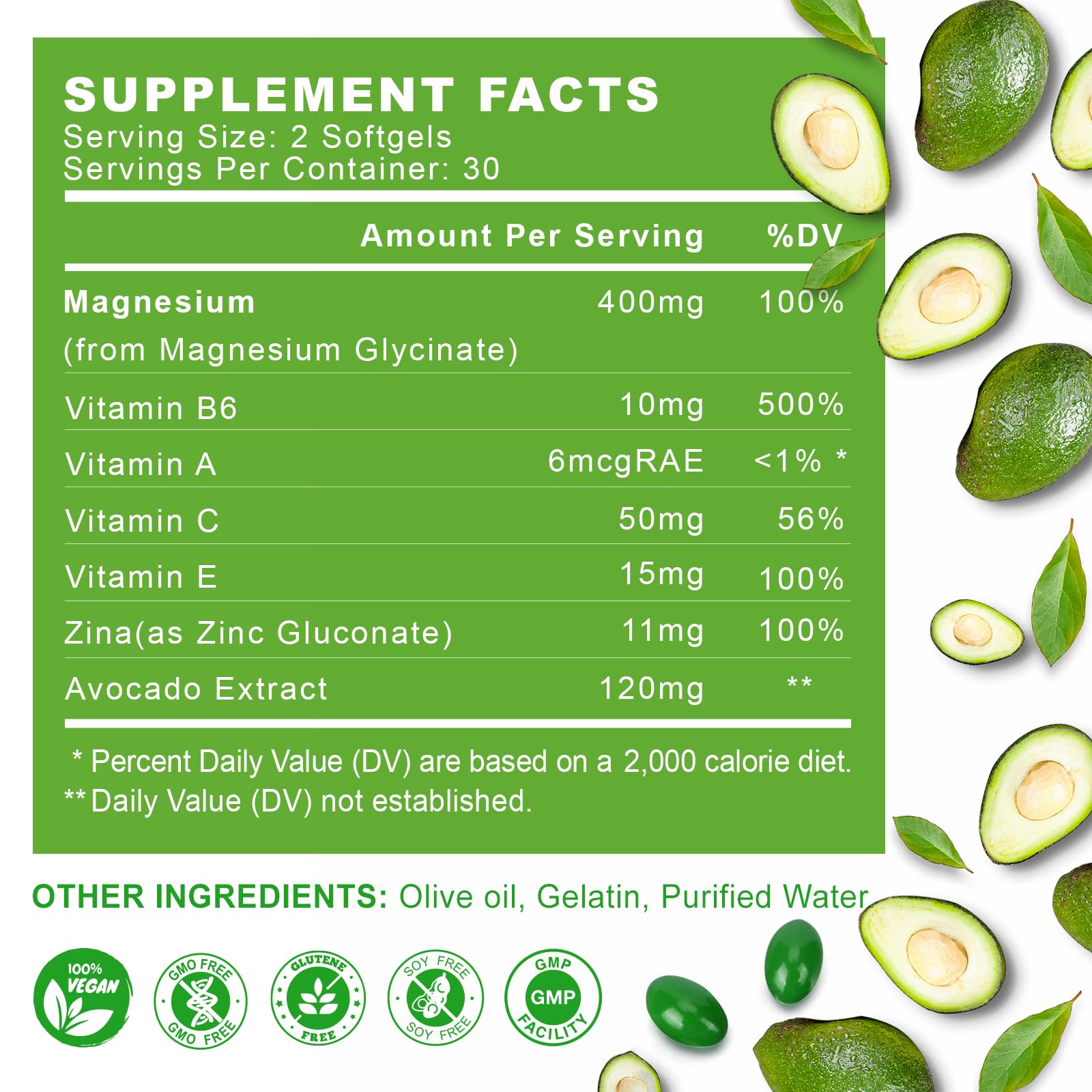 ZIPINKJ etiqueta clara con lista de ingredientes para revisión rápida