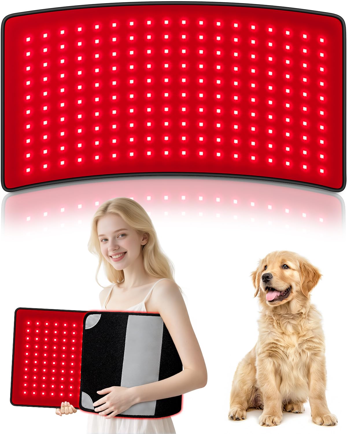Ziptly luz roja para cuerpo: manta grande que cubre espalda y piernas.