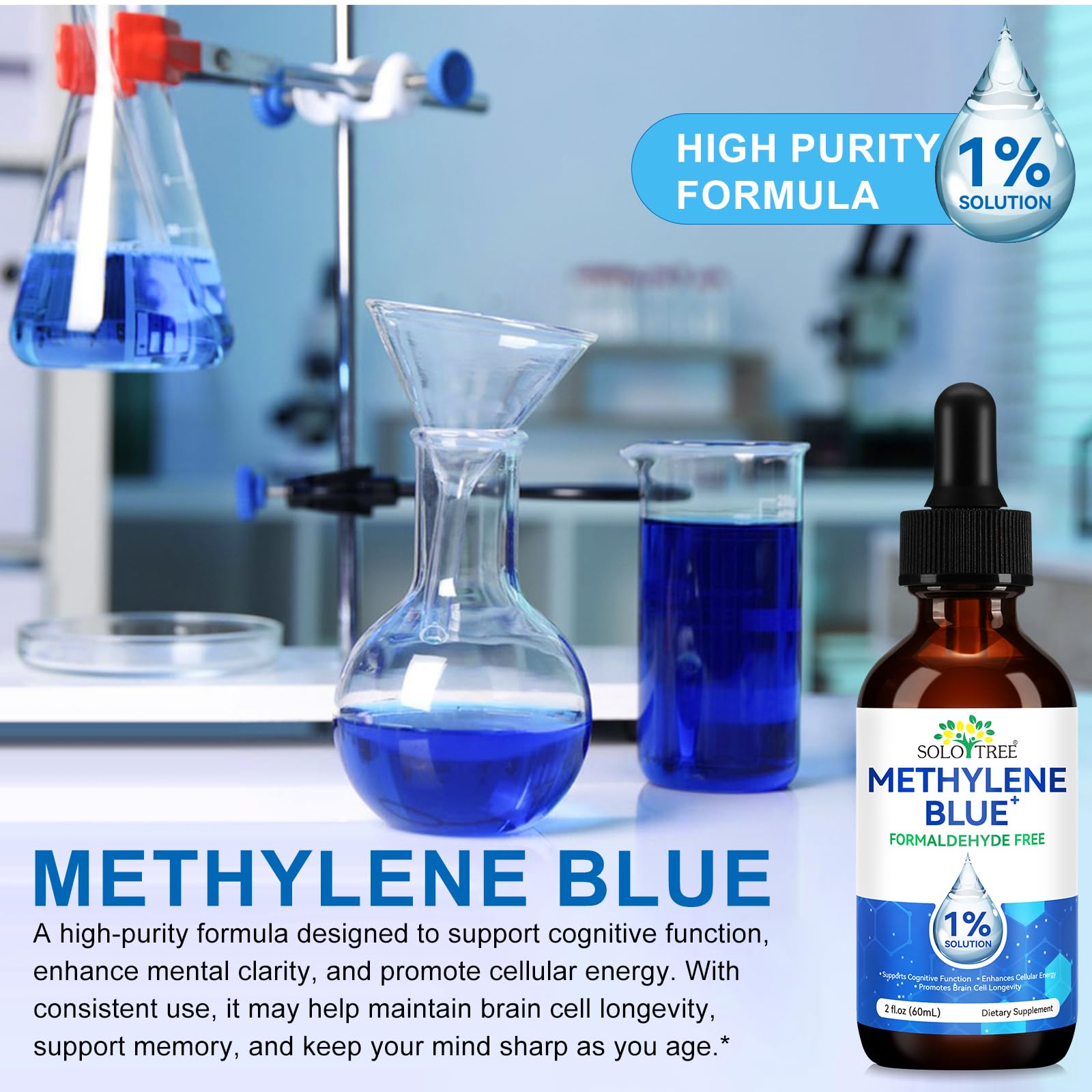 ZIXAOK Ultra Metileno Azul apoya función mitocondrial y oxígeno.
