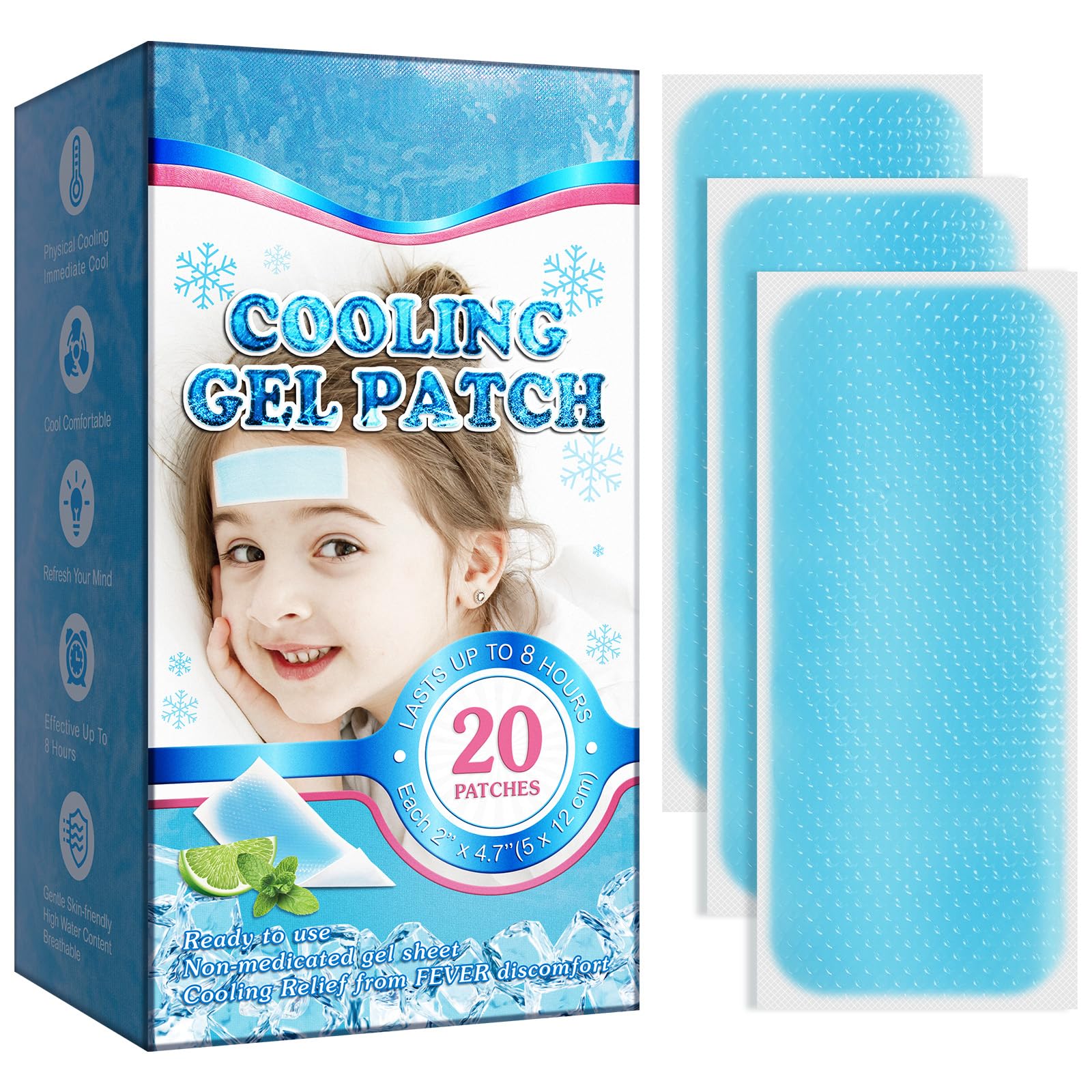 ZIXAOK parches fiebre frente: alivio refrescante para niños y adultos.