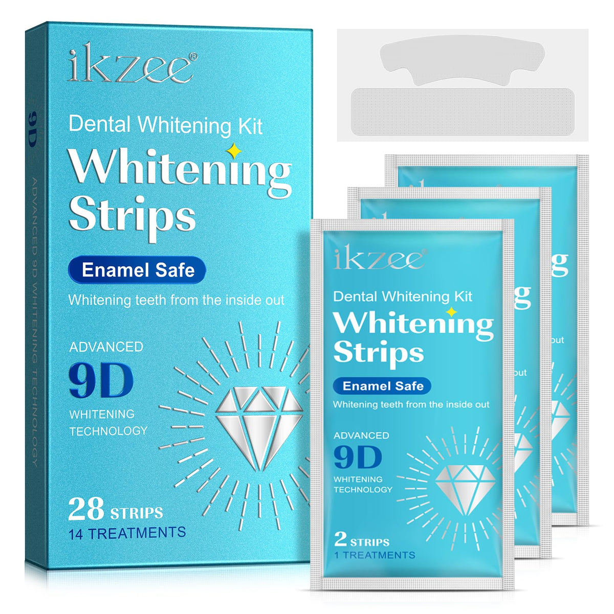 ZIXAOK tiras de blanqueamiento para dientes más blancos y brillantes