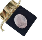 Piedra del pulgar zmgmsmh tallada en rosa, para relajación y meditación.