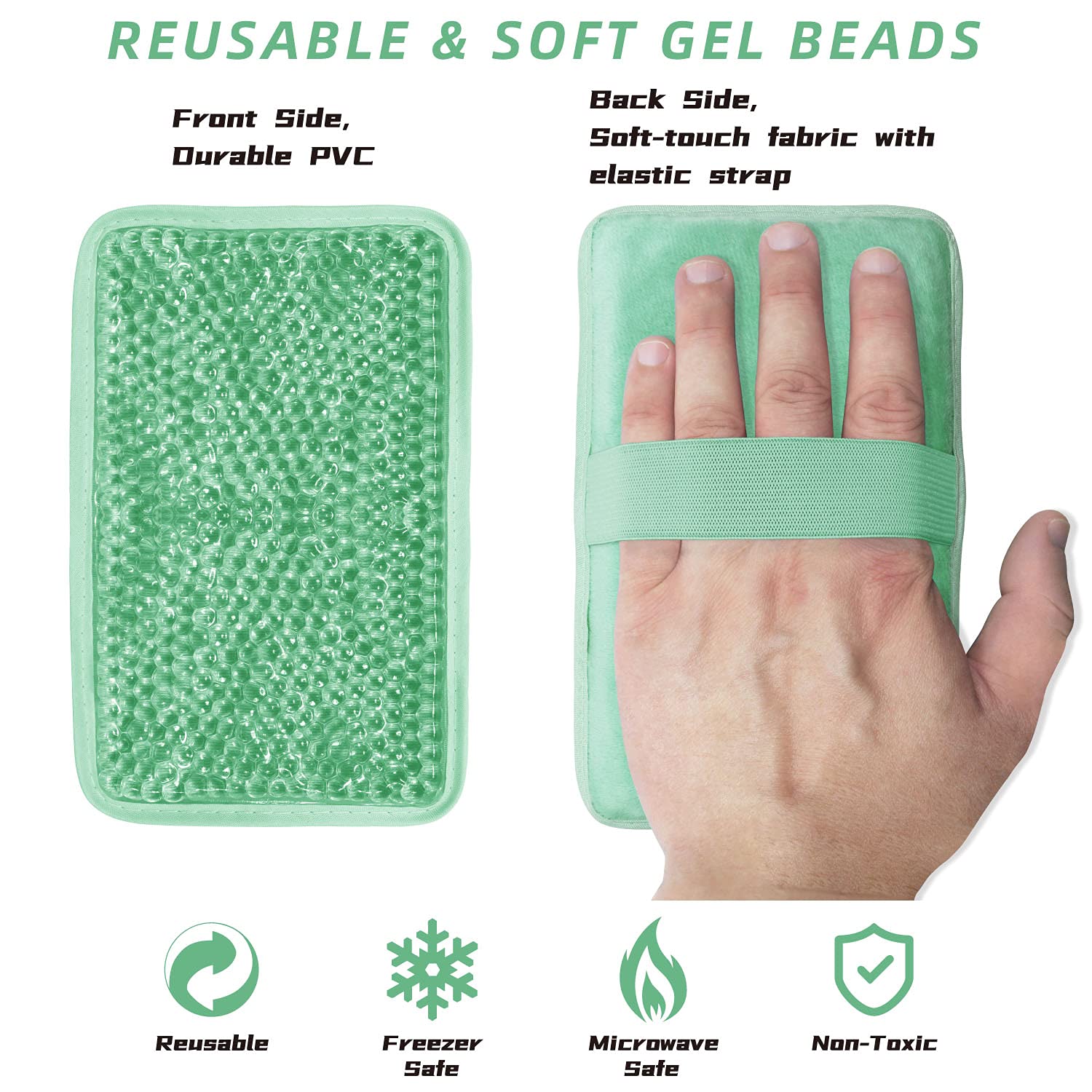 ZNÖCUETÖD bolsa de gel para hielo en la espalda, distribución uniforme del frío.