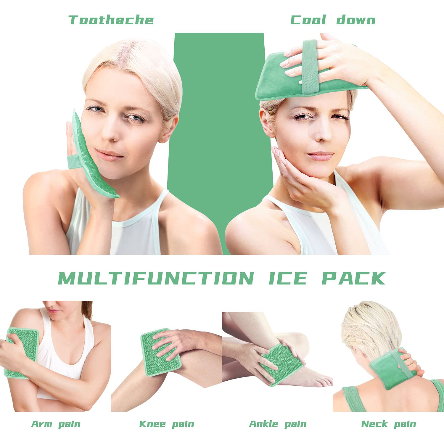 ZNÖCUETÖD bolsa de gel para hielo en el hombro, alivio suave para molestias.