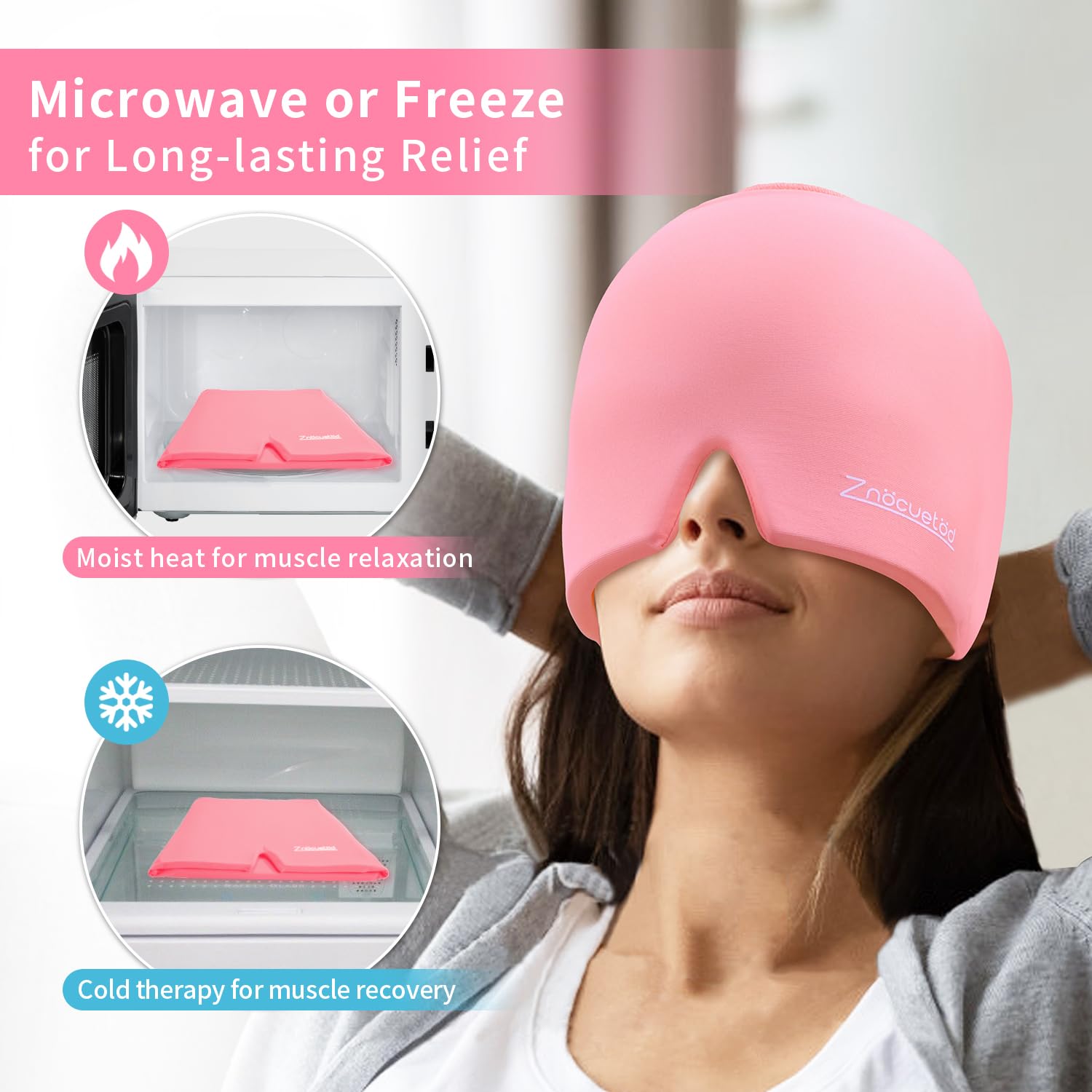 ZNÖCUETÖD gorra uso fácil en cama o sofá.