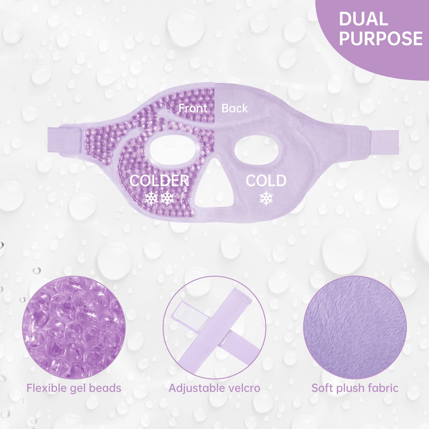 ZNÖCUETÖD gel de perlas para mascarilla, efecto refrescante