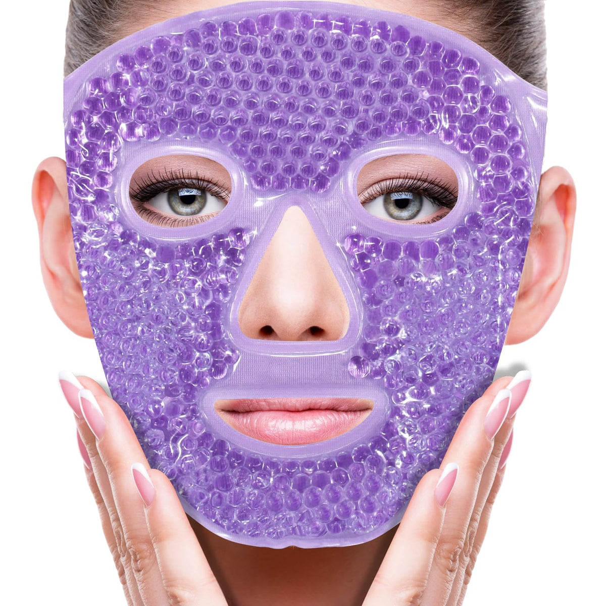 ZNÖCUETÖD mascarilla de hielo para la cara, alivio de hinchazón