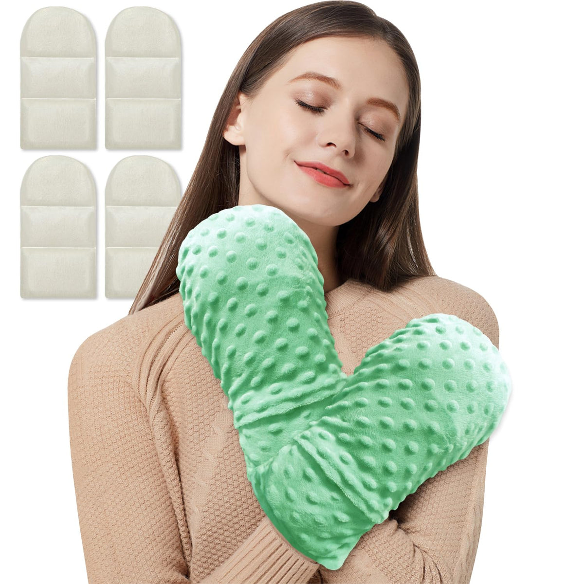 Znöcuetöd mitones de terapia lavanda brindan calor húmedo para manos cansadas.