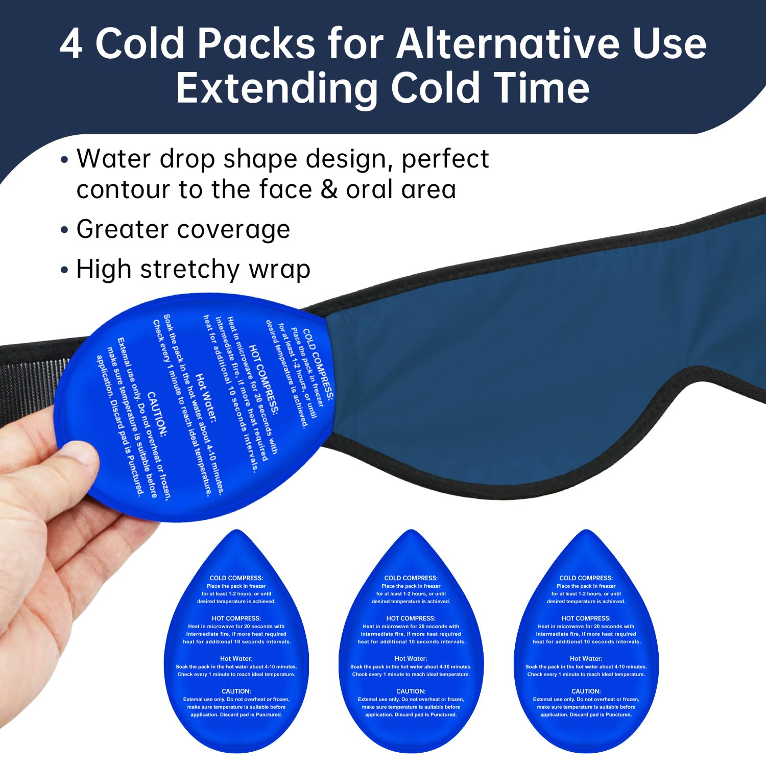 ZNÖCUETÖD paquetes de hielo reutilizables para terapia fría