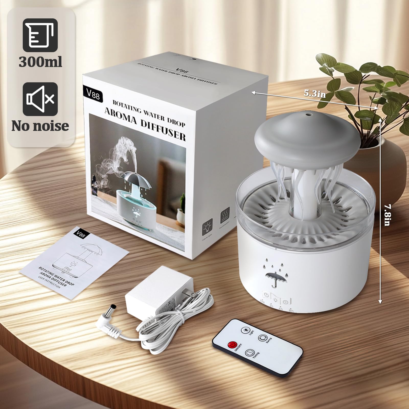 Difusor Znvyxhom compacto para dormitorio y escritorio.