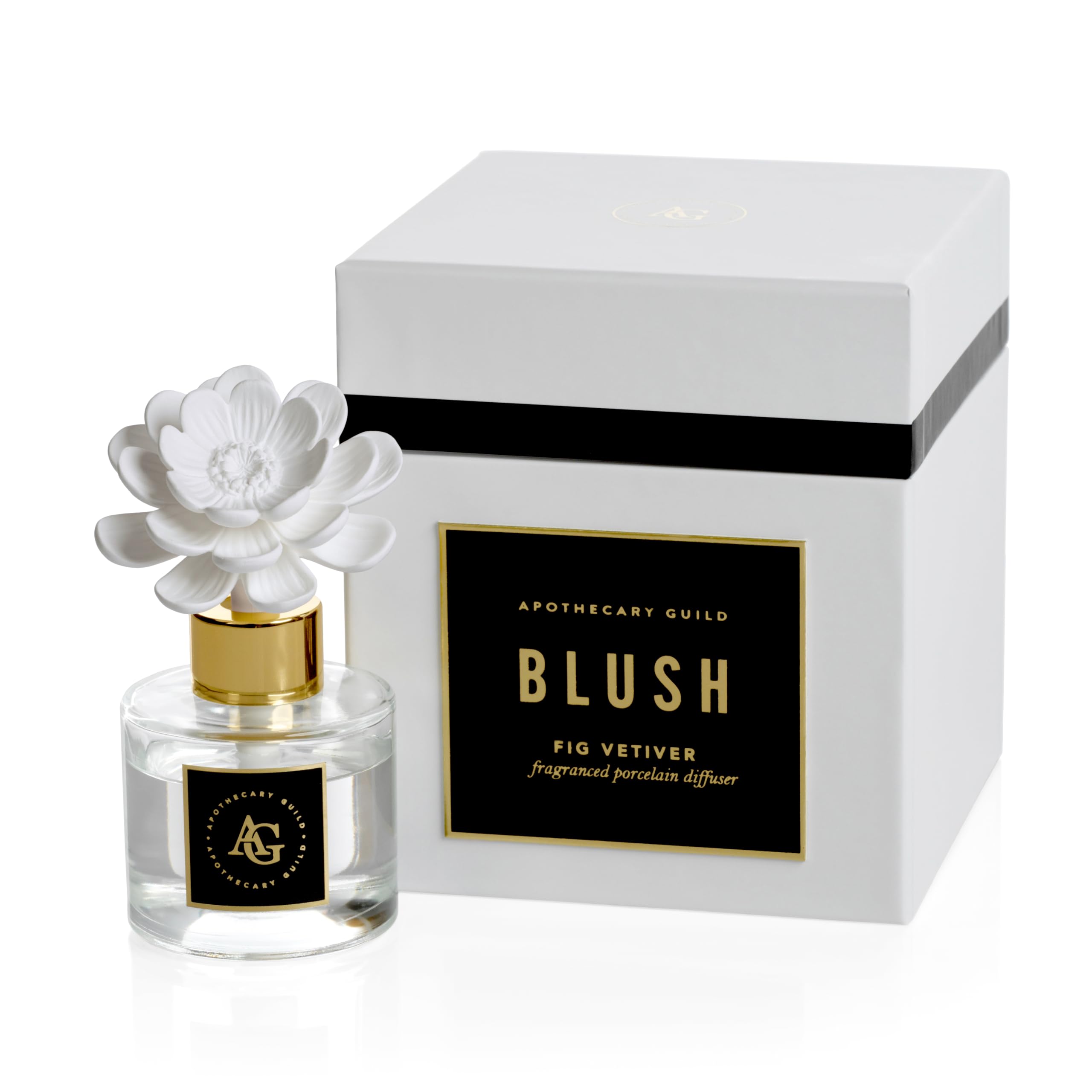 difusor zodax apothecary guild blush porcelana flor para ambientes elegantes