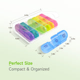Zoiydals viaje pastillero diseño compacto facilita llevar medicación de forma ordenada.