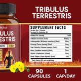 Cápsulas Zolotus Tribulus con Maca para resistencia física.
